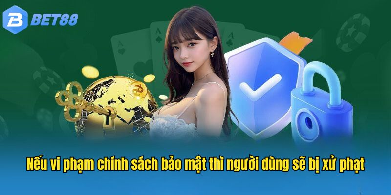 Nếu vi phạm chính sách bảo mật thì người dùng sẽ bị xử phạt